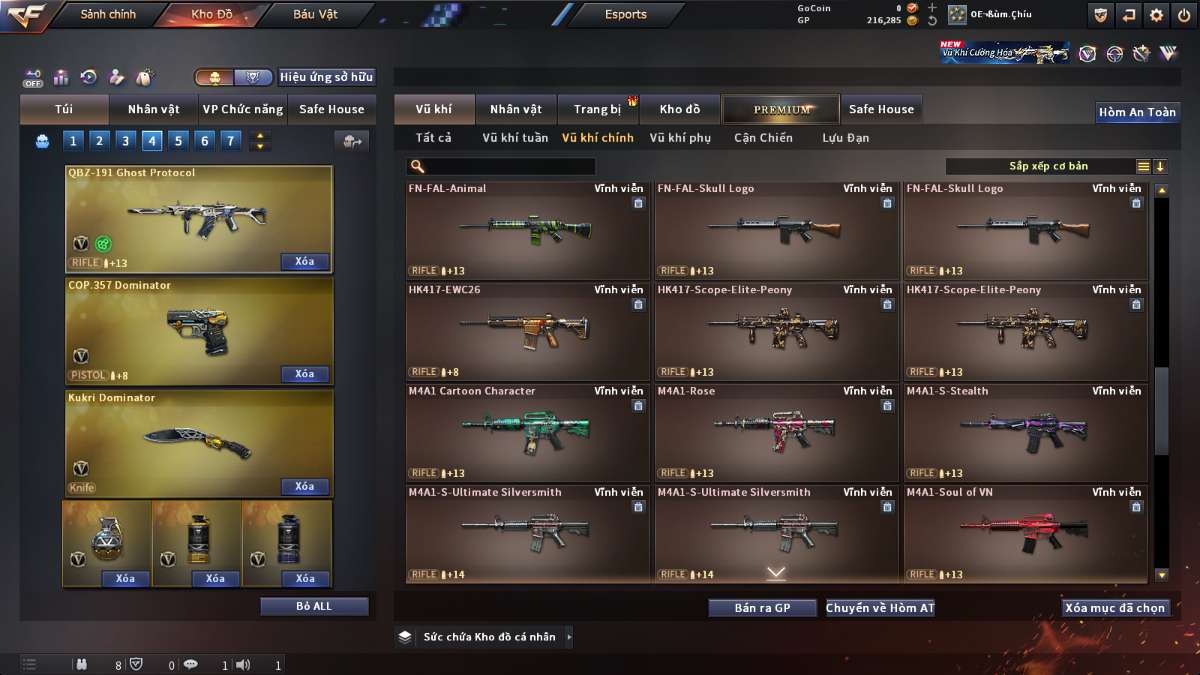 shop acc cf uy tin gia re
